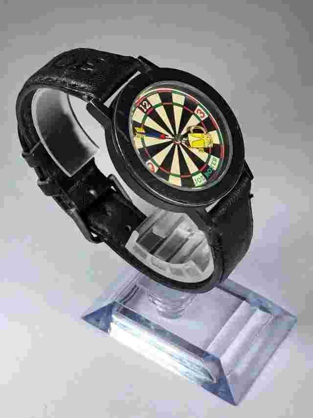 Vintage JOE BOXER Darts Pub Rotating Beer Mug Seconds Hand Watch Estate 200