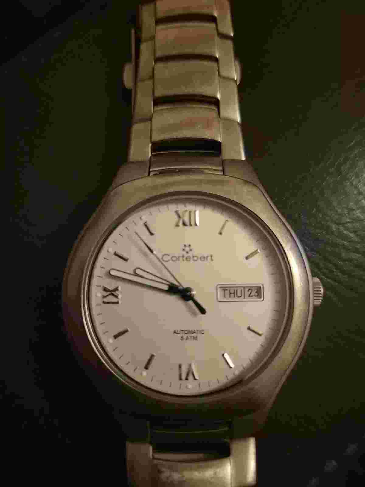 Cortebert Titanium automatic Watch with roman numbers