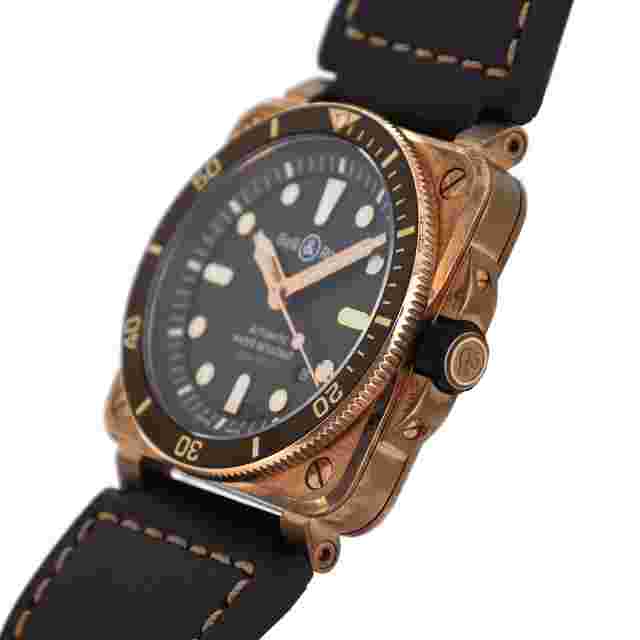 Limited to 999 Bell＆Ross Diver Brown Bronze Limited  BR03-92-D-BR-BR/SCA  ...