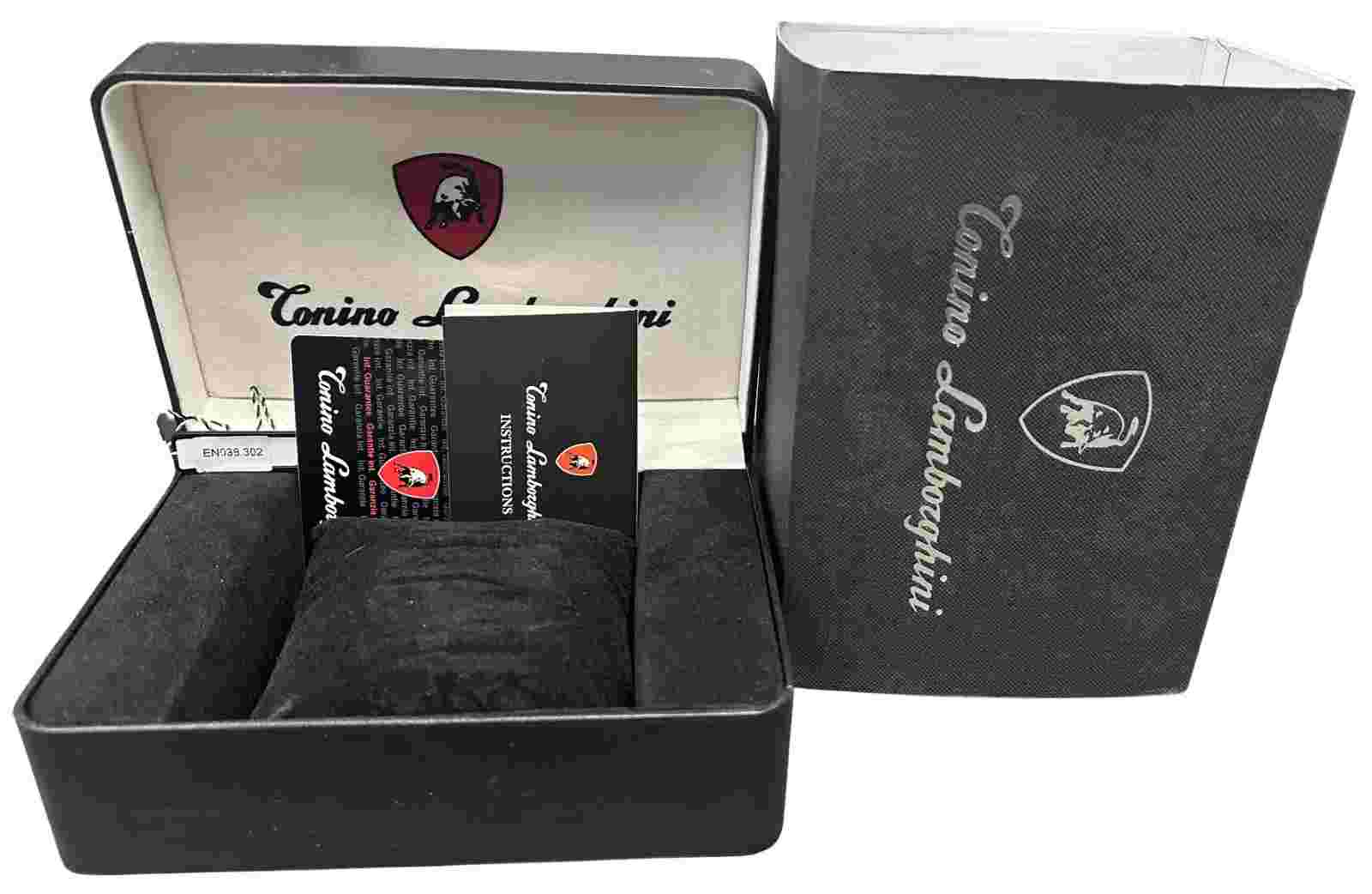Tonio Lamborghini Chronograph Quartz Two-Tone Steel 40mm EN038.302 BOX PAPERS
