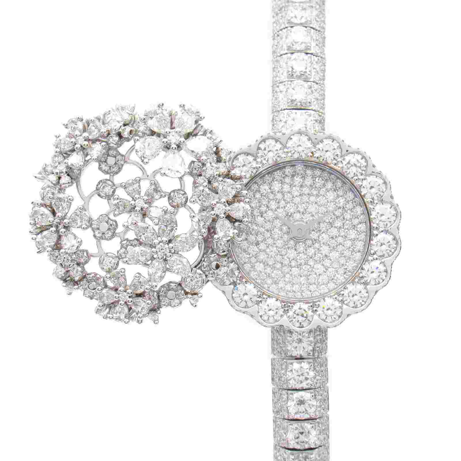 Christian Dior Wrist Watch 16.5cm FV7632 Quartz K18 White Gold diamond Used