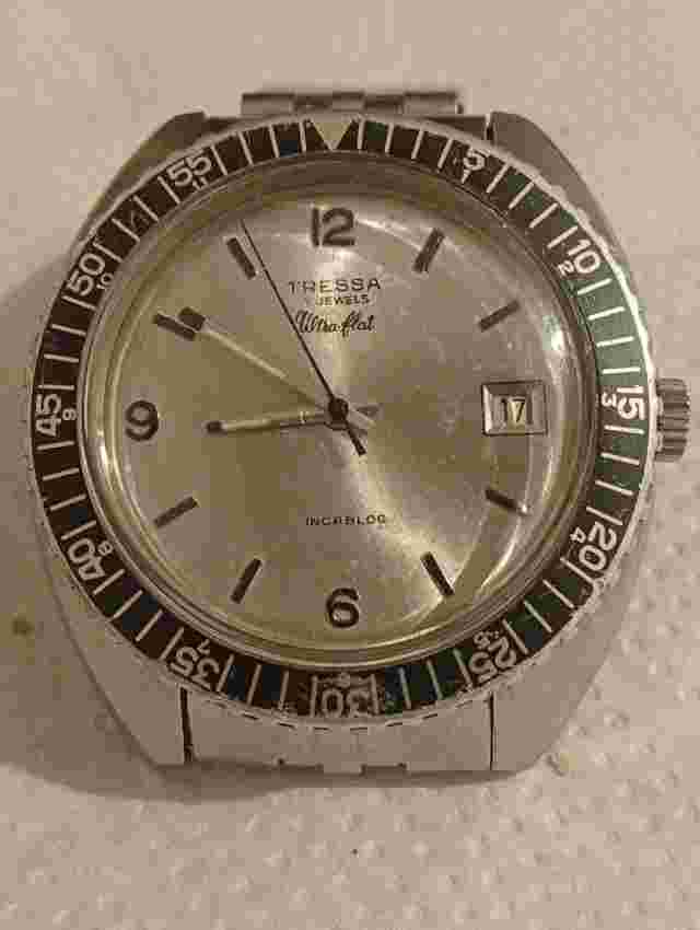 Vintage Tressa watch Diver 42.5 mm automatic Rotating bezel