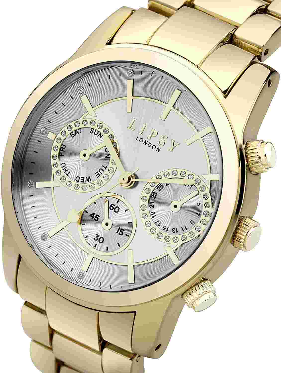 New Lipsy Women's SLP002GM Quartz Watch with Silver Dial Analogue Display