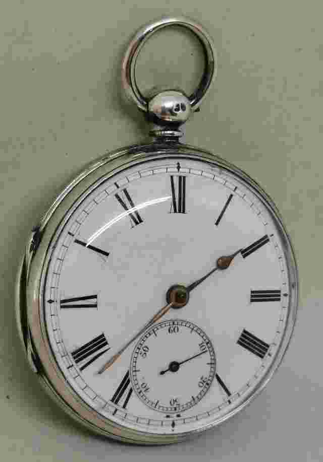 Vintage 1865 J.W Benson Solid Sterling Silver 50mm Pocket Watch Spares or Repair