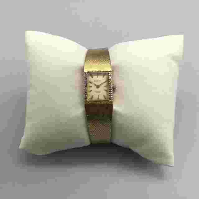 Deauville Armitron Diamond Watch Women Gold Tone BROKEN For Parts or Repair