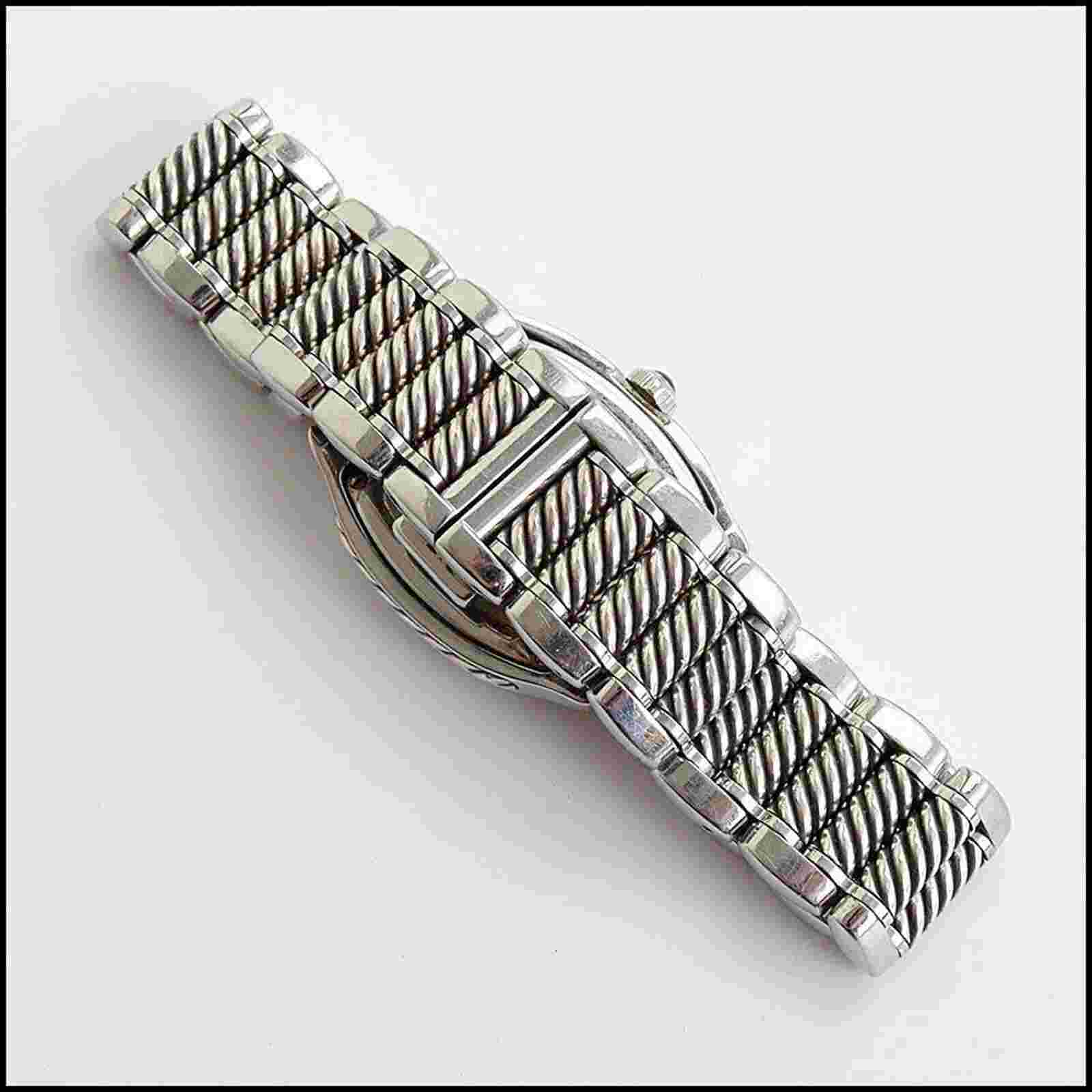 RDC13378 Authentic David Yurman Mother of Pearl Diamond Cable Watch