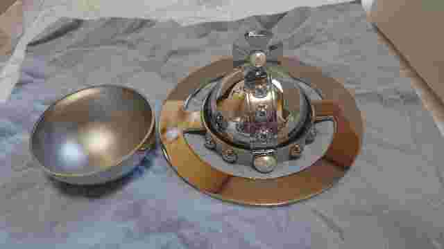 Vivienne Westwood 3D Orb Watch & Case Set, Milk Crown Dial, Leather Band, Used