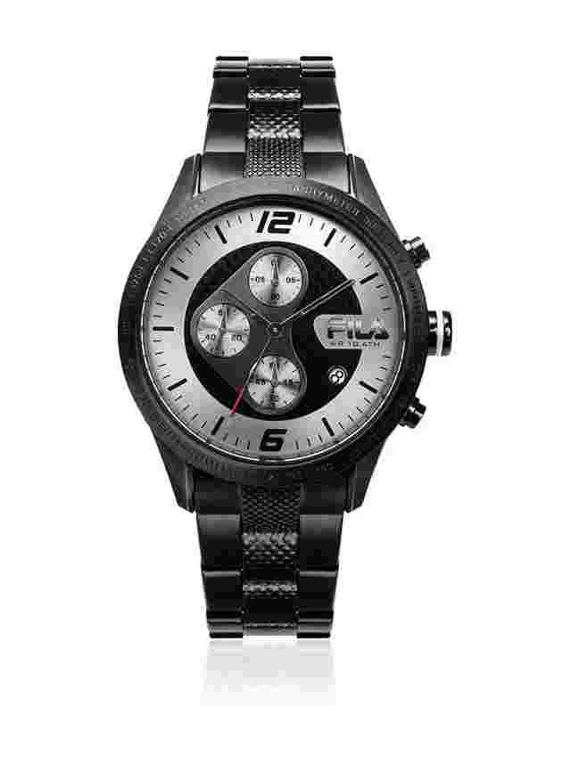 Fila FA 38-001-003 Men's Watch Chronograph black silver Stainless Steel NEW
