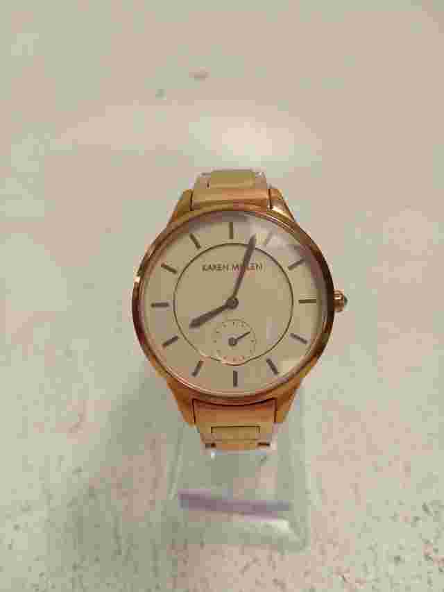 Elegant Karen Millen Rose Gold-Tone Quartz Women's Watch- Spares Or Repairs