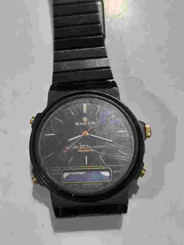 Sanyo Vintage Dual Watch For Spares And Repairs