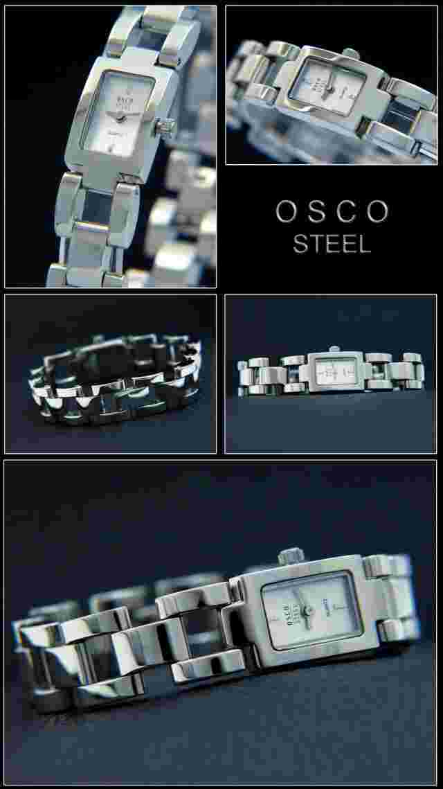 Fine, narrow OSCO women's watch, 13mm width, stainless steel, simple elegant