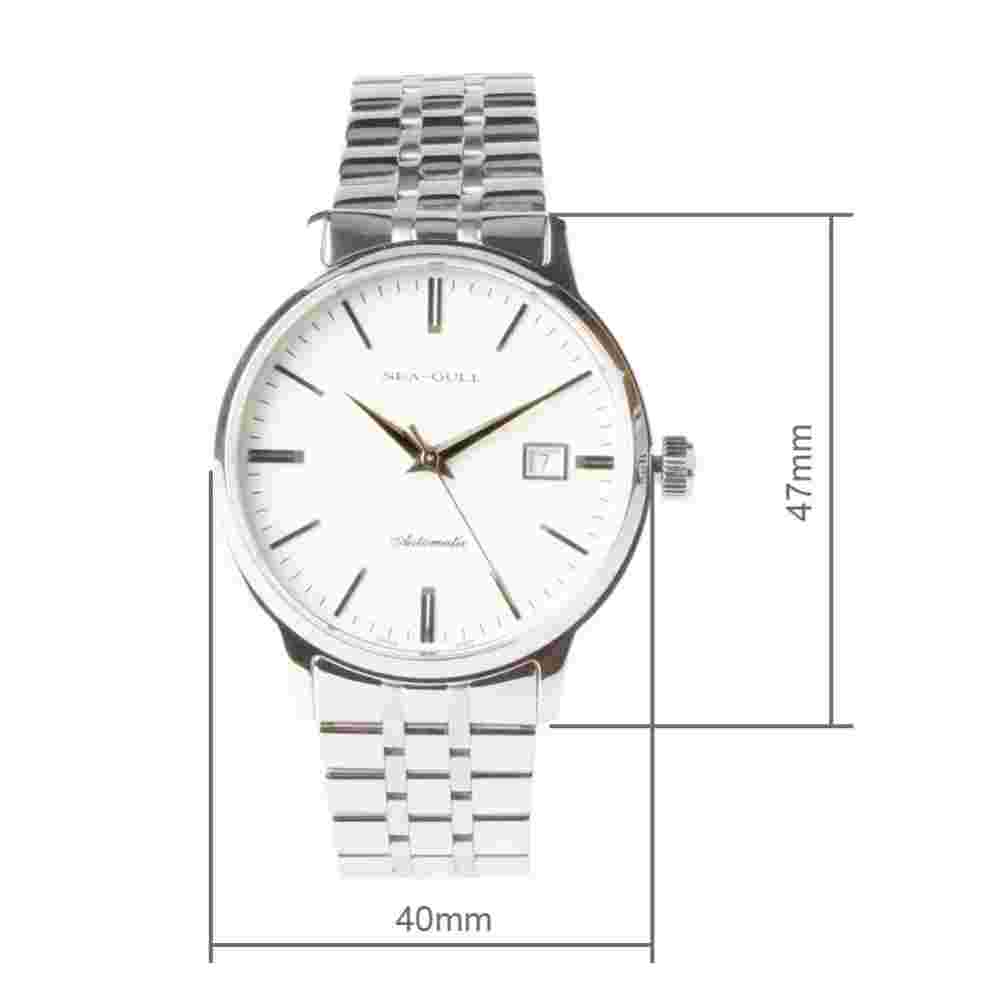 Genuine Seagull PVD With Stainless Steel 3 Hands Exhibition Back Automatic Watch