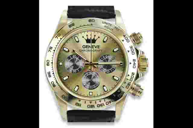 Yellow 14k 585 gold men's Geneve watch mw014y