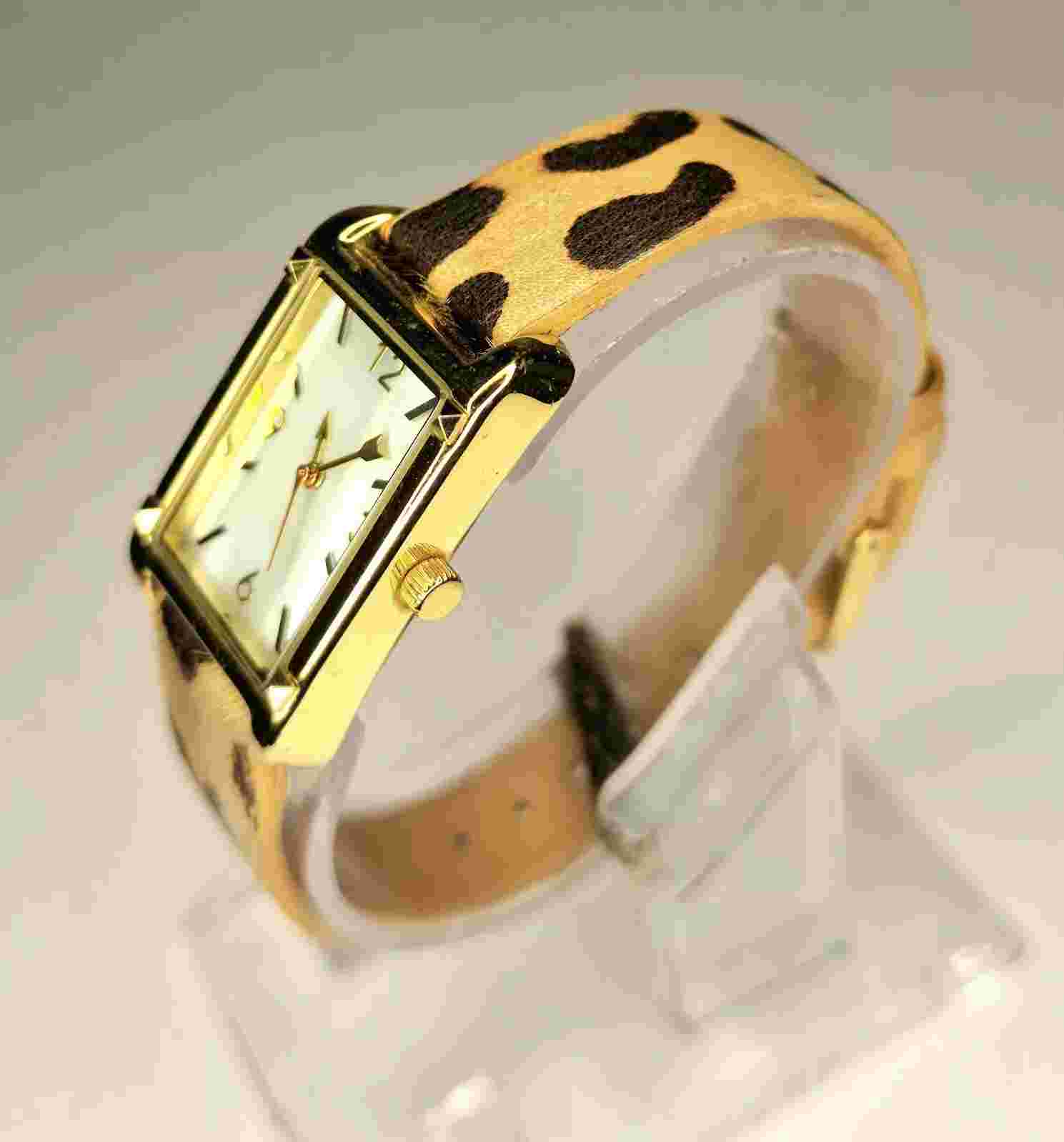 Stella and Dot leopard watch women's