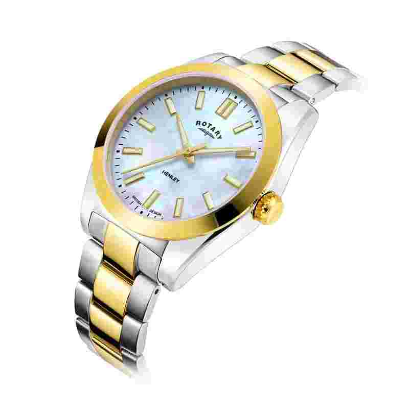 Rotary Henley Women's Mother of Pearl Dial Silver & Gold Strap LB05281/41