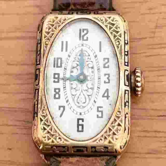 Elgin 14K Solid Gold Wristwatch Antique 1930-1940 Rare Collectible