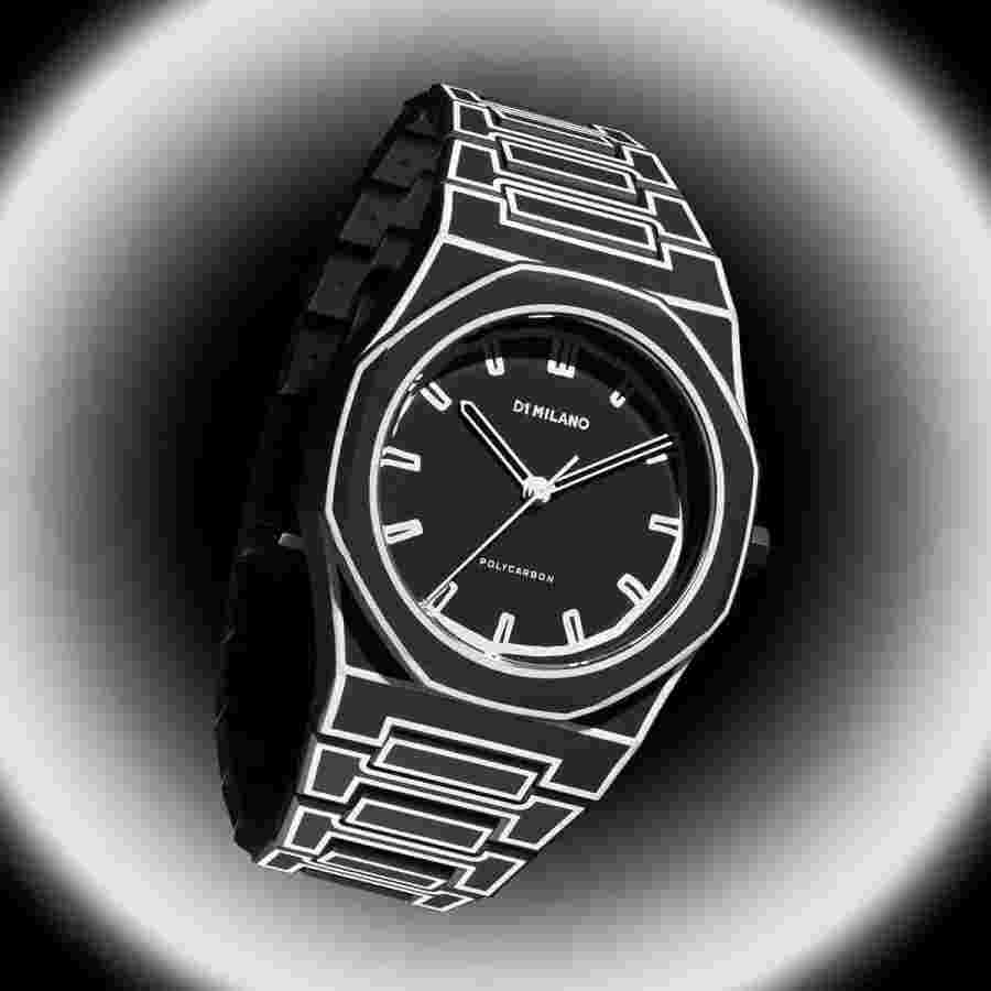 D1 MILANO Men's Watch  PCBJ33 Polycarbonate Black Sketch 40.5mm 5ATM