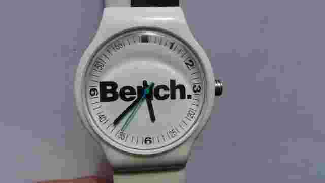 BENCH POWER WATCH SPORTS BENCH STRAP WRISTWATCH IN WHITE BC0386WH FULLY WORKING