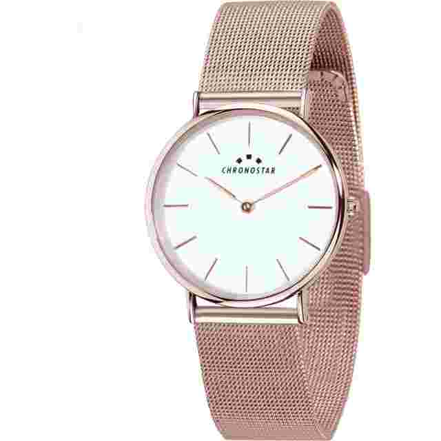 Wristwatch CHRONOSTAR PREPPY R3753252505 Steel Gold Rose Mesh 36mm Unisex