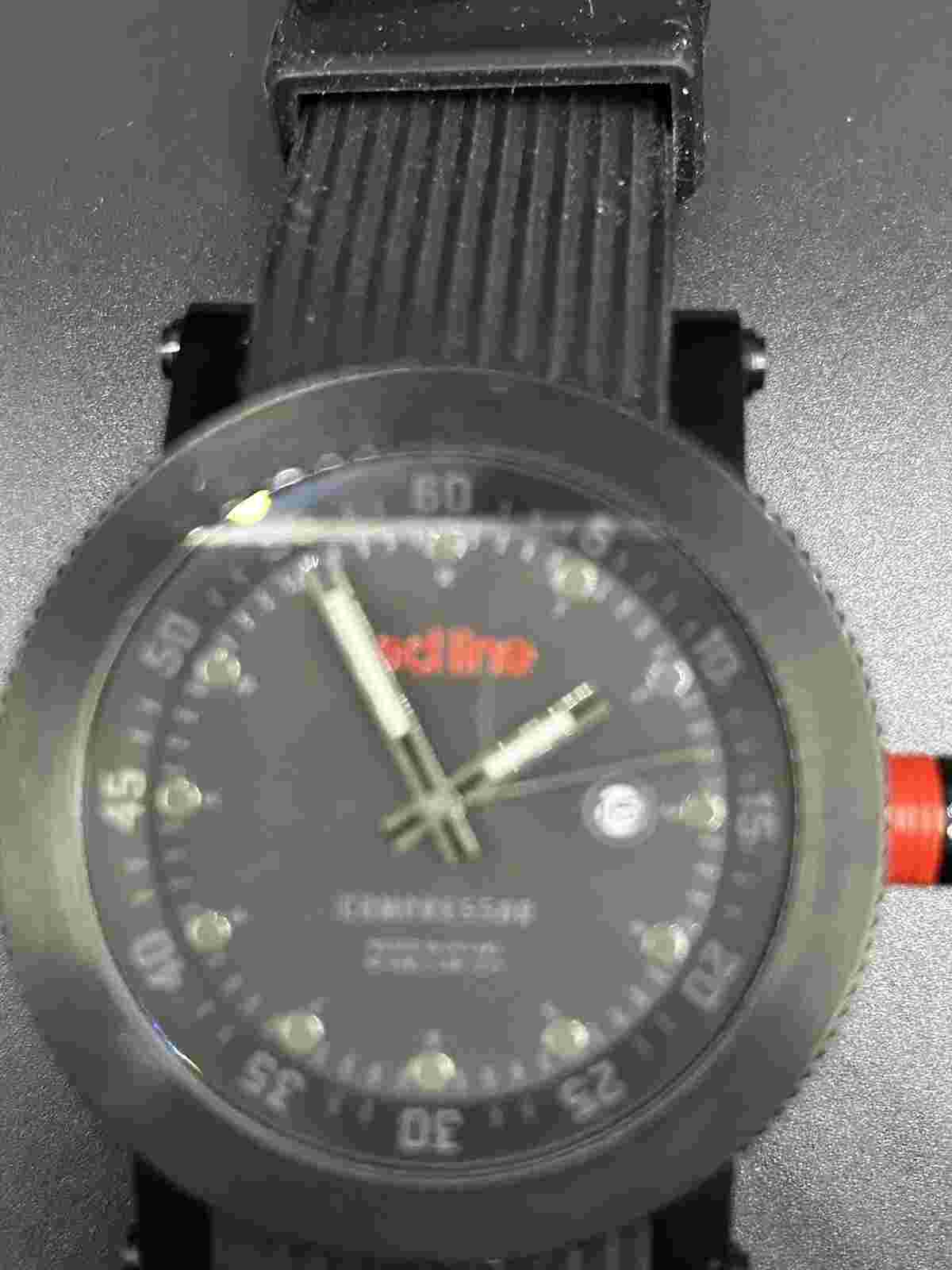 Red Line Compressor Men’s 45mm Black Silicone Watch RL-18001-01G