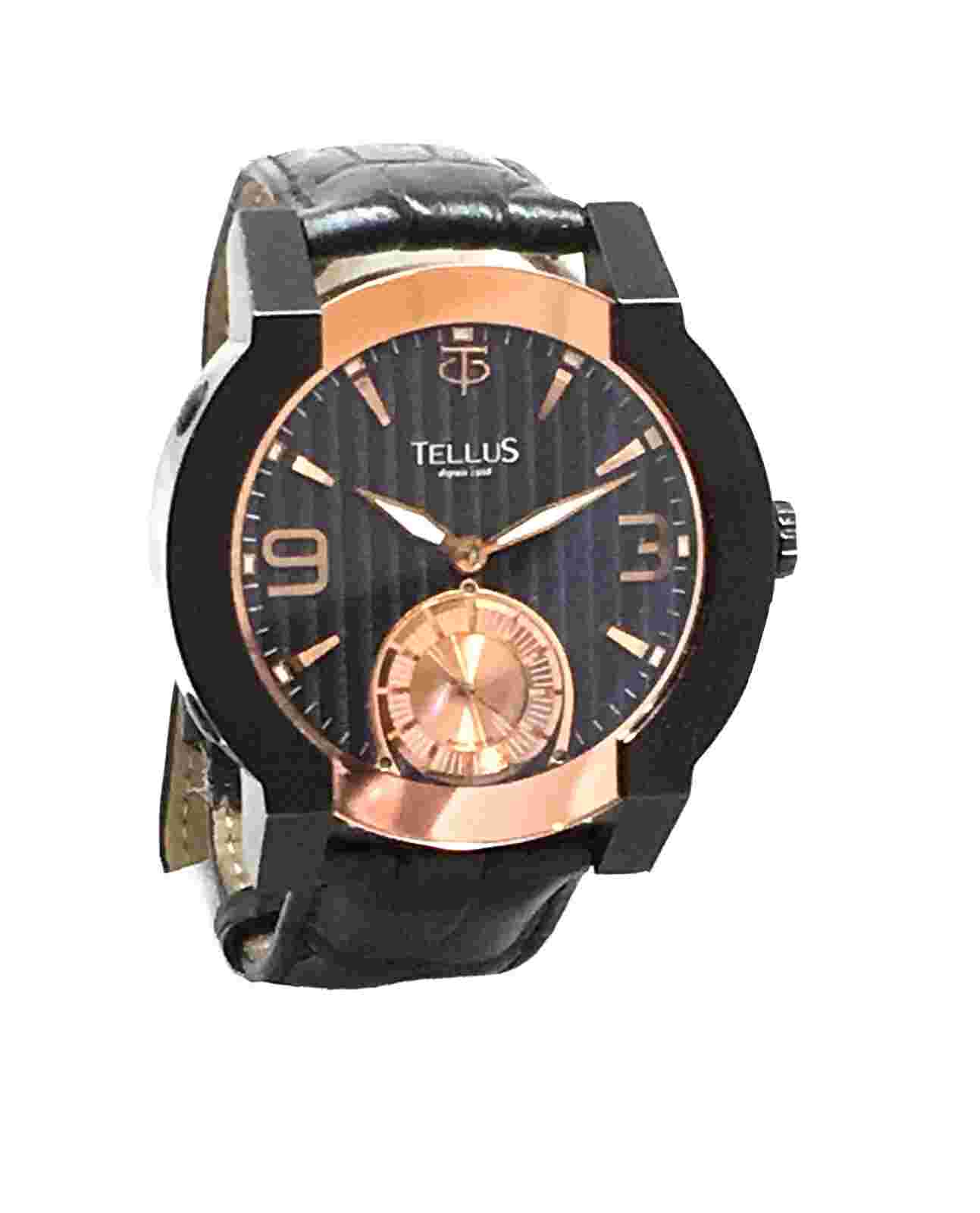RARE TELLUS PARENTHESES T1067 MEN’S WATCH Alligator Band