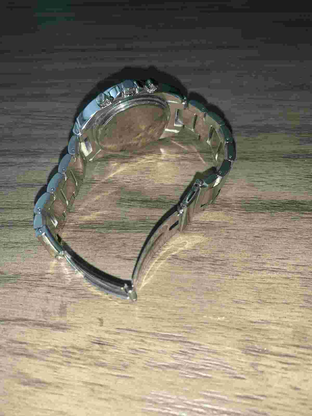 Coted'azur Silver Large Face Wrist Watch