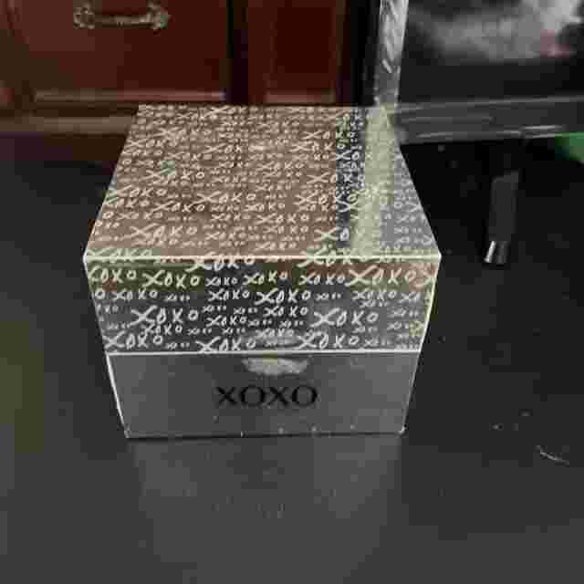 XOXO Rectangle Dial Gold Watch With Diamond Accent