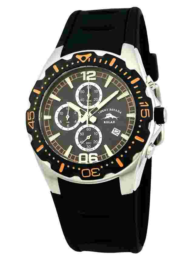 Tommy Bahama RLX1007 BEACH CRUISER Chronograph  Black Polyurethane Strap Watch