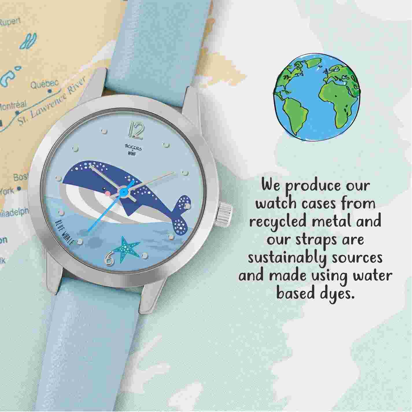 Tikkers Unisex Whale Watch Kids Analogue Quartz