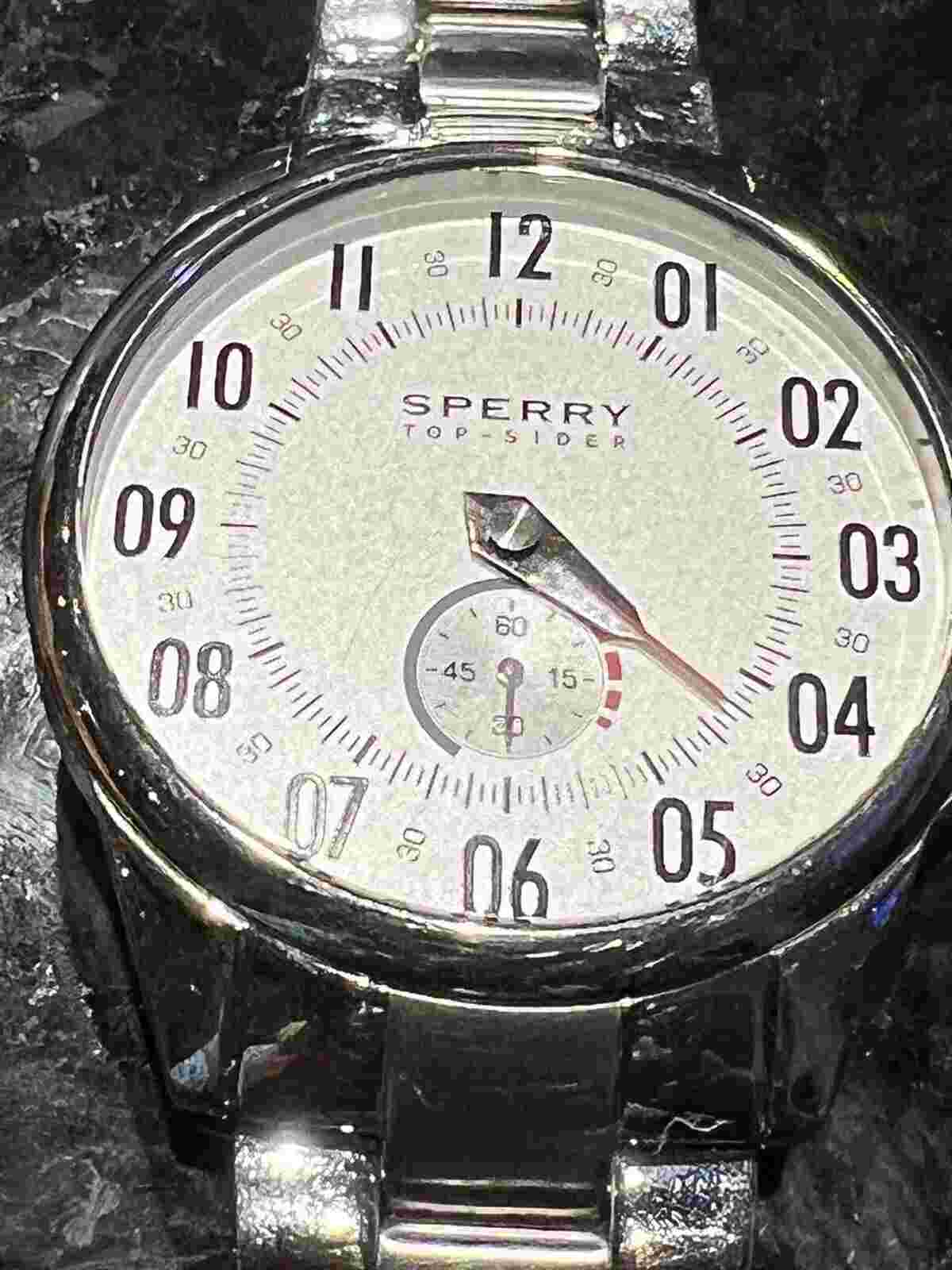 Sperry Top-Sider Men's Stainless Quartz Watch White Dial Water Resistant