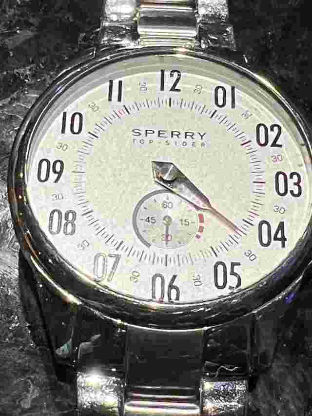 Sperry Top-Sider Men's Stainless Quartz Watch White Dial Water Resistant
