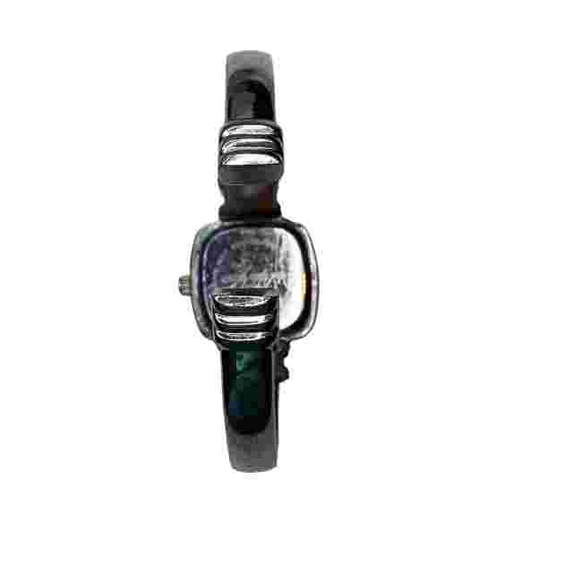 Vivani Women Silver Tone  Square Cuff Band Watch.