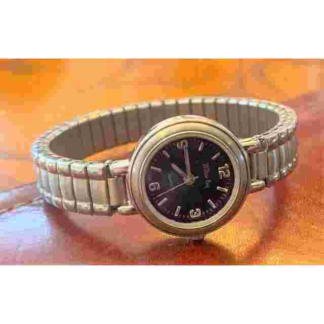 Women's Willow Bay Quartz Watch, Silver Tone with Dark Blue Face
