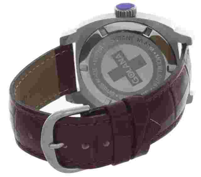 Golana Men's Aero Pro 100 Quartz Swiss Brown Leather Strap Watch AE100-4