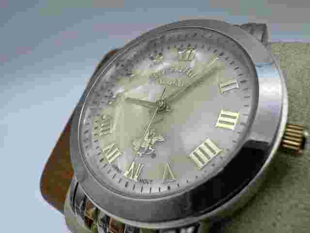 BEVERLY HILLS POLO CLUB  MENS WRIST WATCH TWO TONE