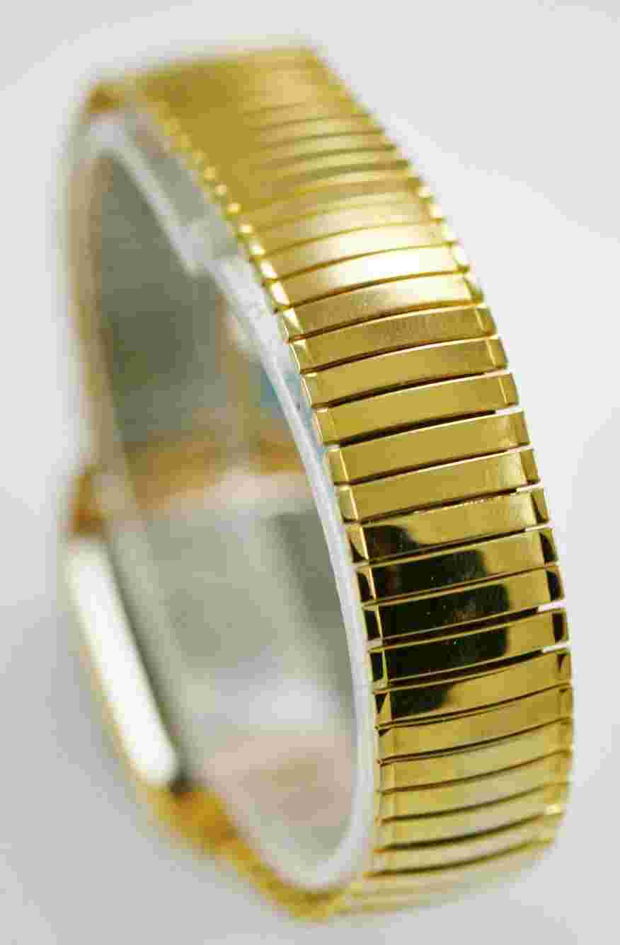 Sharp Watch Women Stainless Steel Gold Stretch Water Resist Battery White Quartz