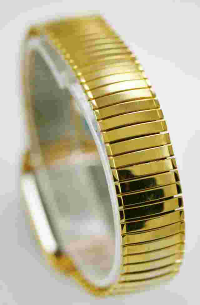 Sharp Watch Women Stainless Steel Gold Stretch Water Resist Battery White Quartz