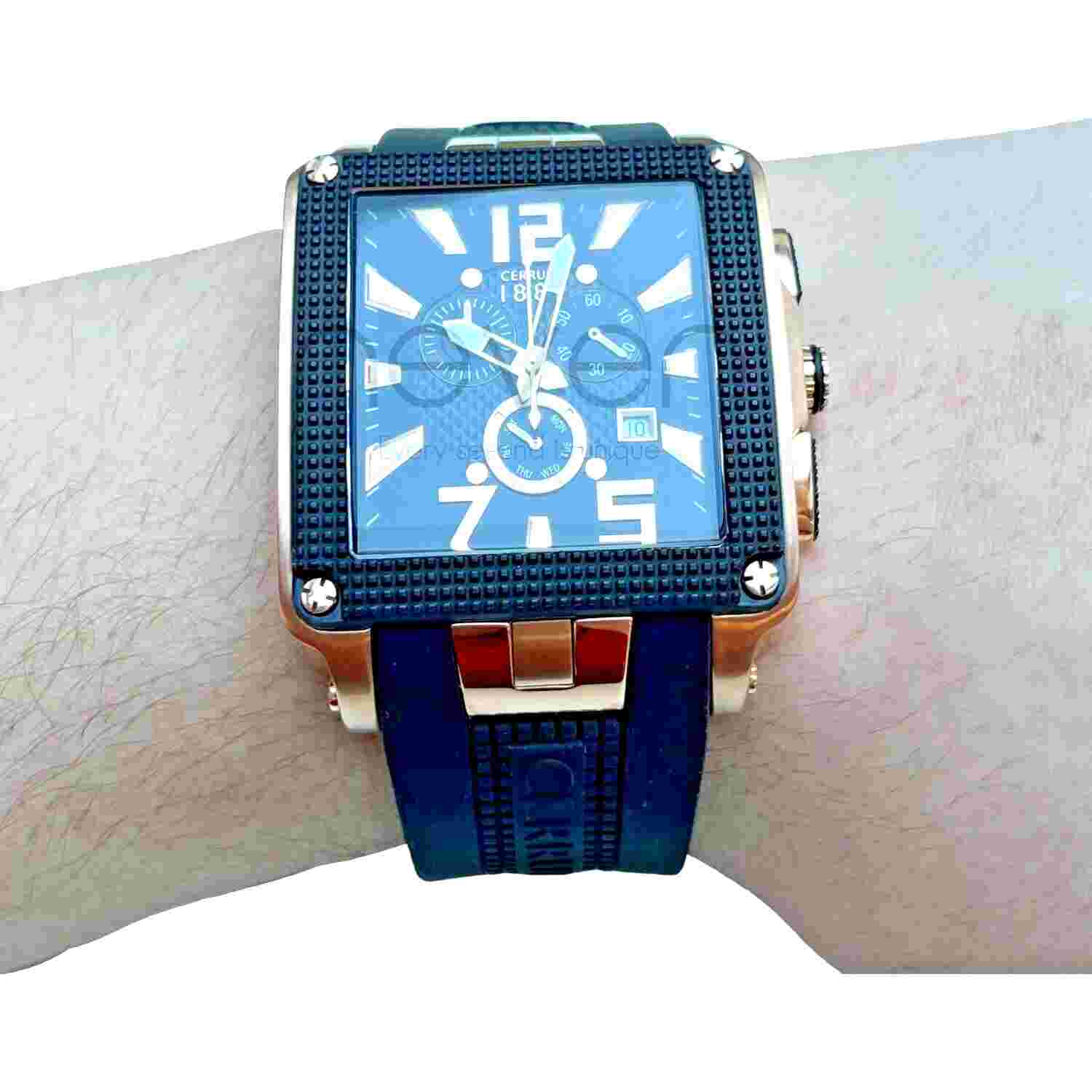 CERRUTI 1881 - ROSE GOLD - WATER RESISTANT 3 ATM - BLACK DIAL - Ø46MM