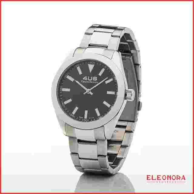 Cesare Paciotti Mens Steel Black Dial Watch Time Only