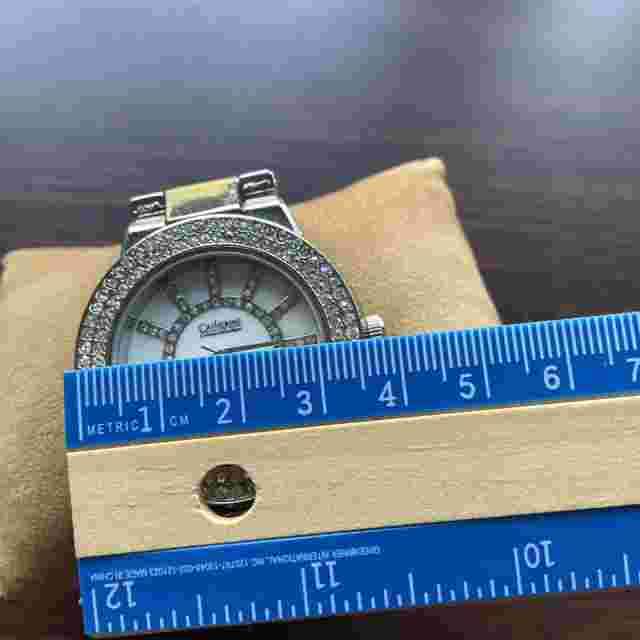 Catherine Malandrino Women's Watch Silver Tone Analog Quartz - New Battery