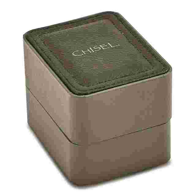 Chisel Unisex Watch Japanese Quartz Matte Black IP-Plated Green Dial Strap