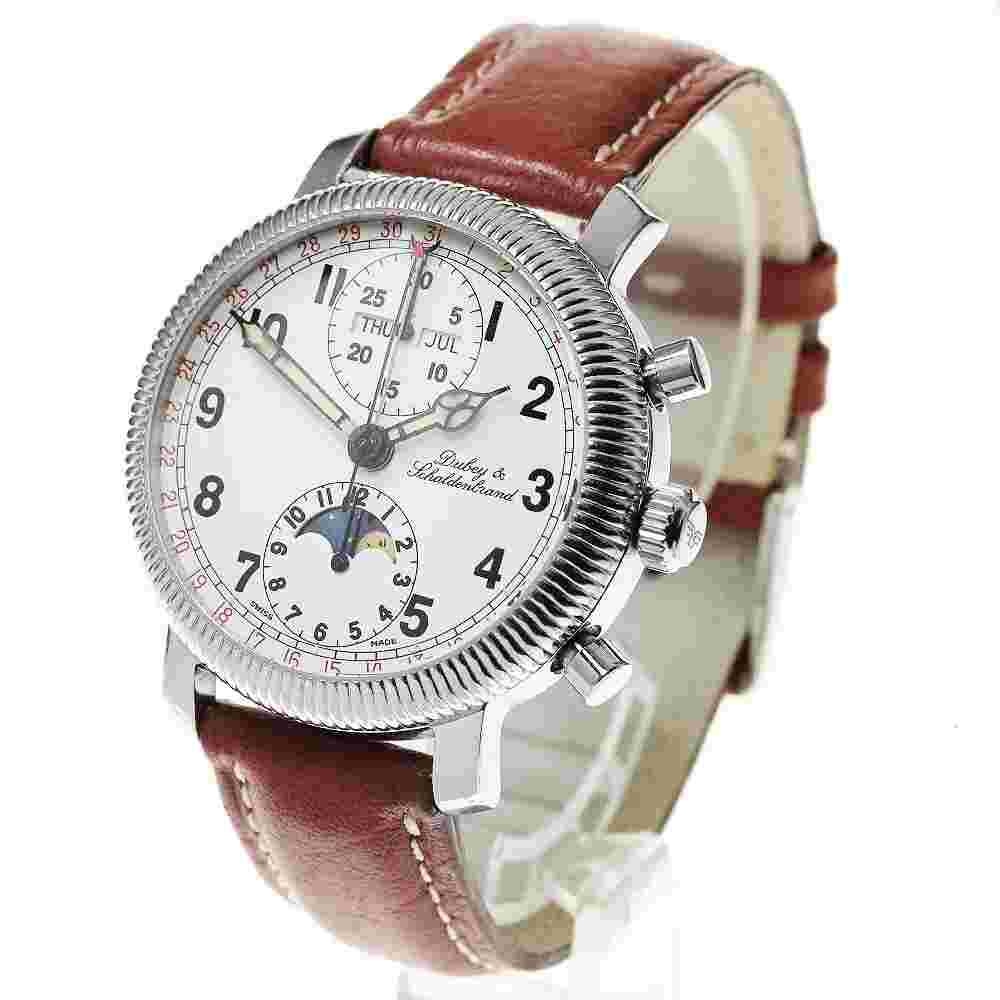 Derby & Schaldenbrand classic chronograph moon phase watch men TO180283
