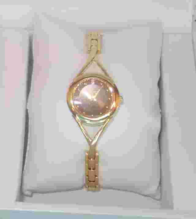 Yonger and Bresson Gold IP Steel Brown Dial Bracelet Watch DMP 1499/20 new