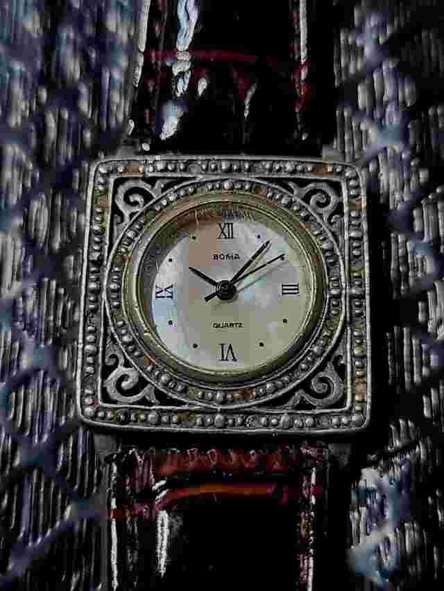 BOMA 925 Sterling Silver Mother Of Pearl  Ladies Watch 7" Wrist