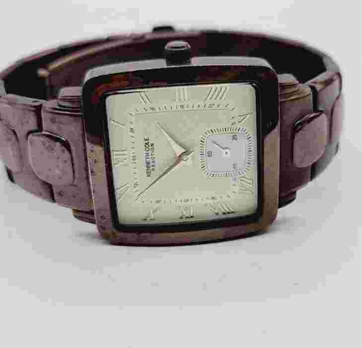 KENNETH COLE REACTION WATCH White Dial w/ Dark Bronze All Stainless Case Band