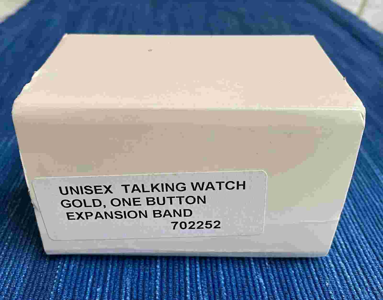 Royal Tel-Time Talking Watch. Two Tone M9908 Battery Runs. Band Broken