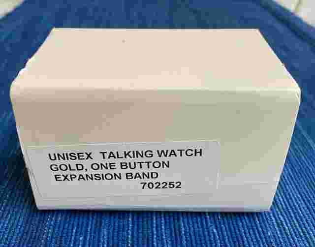 Royal Tel-Time Talking Watch. Two Tone M9908 Battery Runs. Band Broken