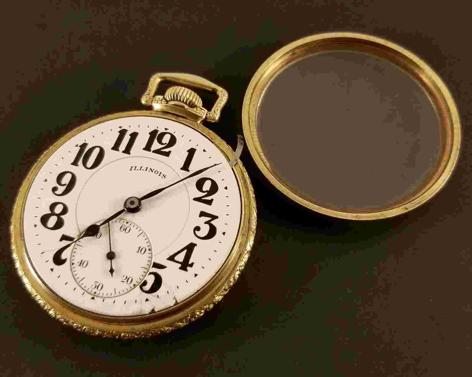 Antique Illinois Sangamo Pocket Watch 23 Ruby Jewels 16 Size S/N 2470496 Ca.1912