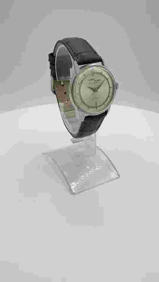 Vintage 33mm Lord Elgin Sunburst Men's Mechanical Wristwatch 915 USA Steel