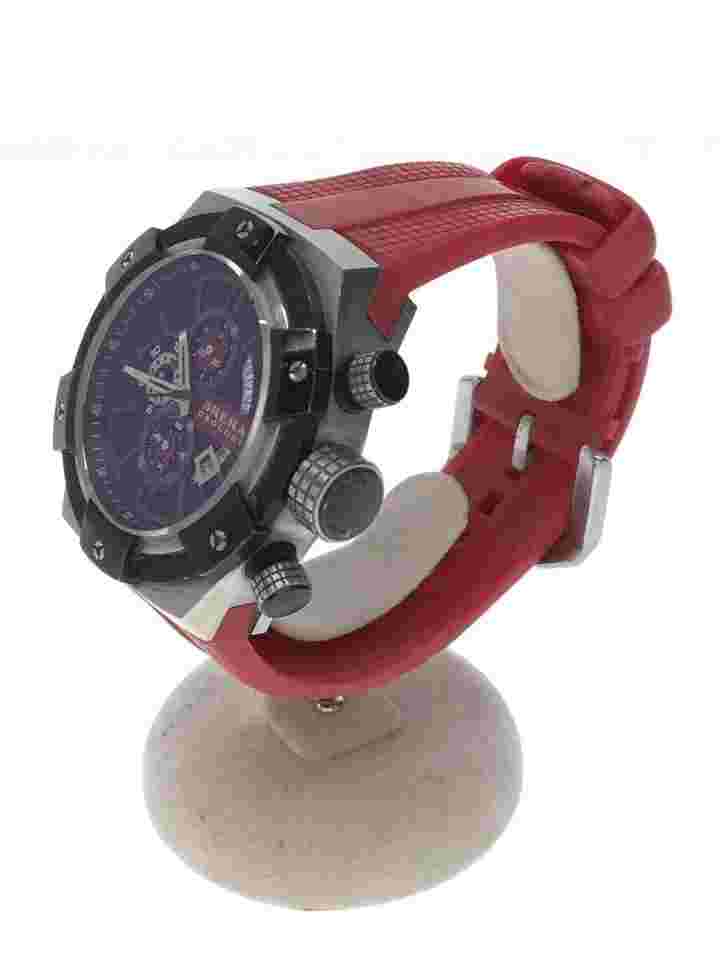 BRERA OROLOGI Quartz Analog White Red Excellent JAPAN